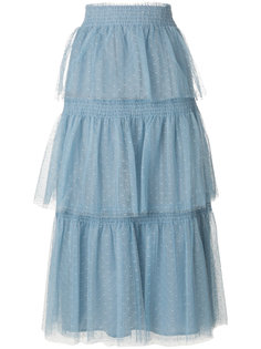 ярусная юбка из тюля  Red Valentino
