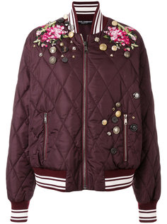 куртка-бомбер с вышивкой  Dolce &amp; Gabbana