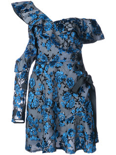 floral print one shoulder dress Self-Portrait