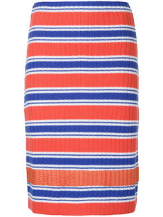 striped rib knit skirt  Marco De Vincenzo