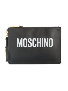 клатч с принтом логотипа Moschino
