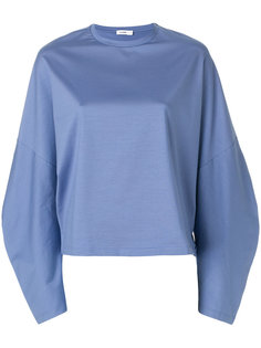 блузка с объемными рукавами  Jil Sander
