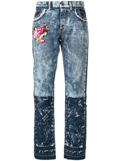 джинсы с вышивкой с эффектом потертости Dolce &amp; Gabbana