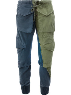 двухцветные брюки в стиле милитари Greg Lauren