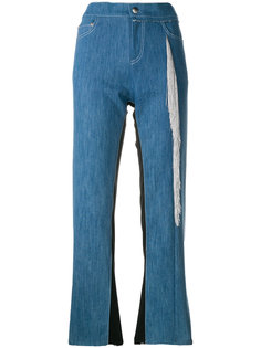 укороченные джинсы с бахромой Act N°1