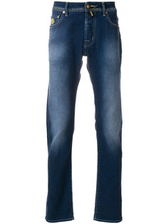 джинсы с потертой отделкой Jacob Cohen