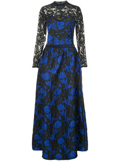 lace embroidered maxi dress Tadashi Shoji