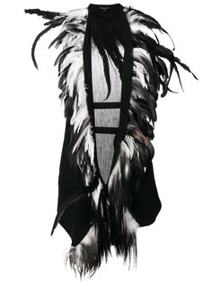 жилет с отделкой из перьев Ann Demeulemeester