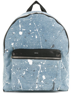 джинсовый рюкзак с принтом брызг краски Amiri