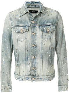 джинсовая куртка с принтом брызг краски Amiri