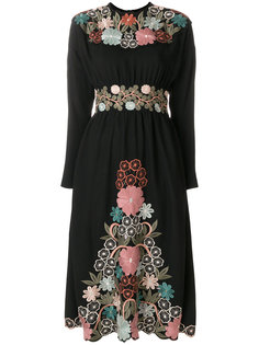 платье с цветочной вышивкой  Red Valentino