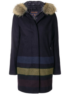 пальто с многослойным эффектом с полосками Woolrich