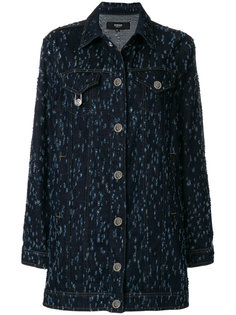 ripped detail oversized denim jacket  Versus