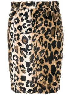 leopard pattern fitted skirt Jeremy Scott