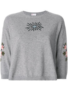 cropped sleeve patterned sweater Red Valentino