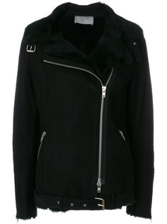 shearling jacket with silver hardware Just Female