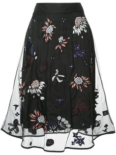 floral embroidered midi skirt Markus Lupfer