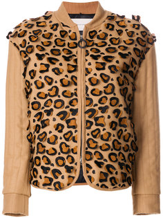 куртка с аппликацией леопардового узора Marco De Vincenzo