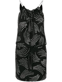 платье с вышивкой металлик  Saint Laurent