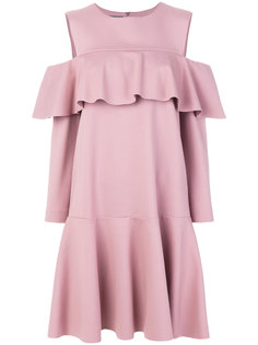расклешенное платье с баской  Alberta Ferretti