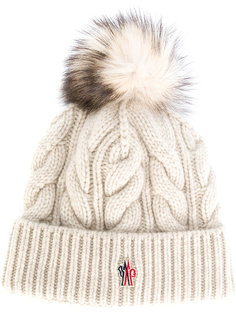 cable knit bobble hat Moncler Grenoble