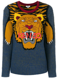 джемпер с узором интарсия в виде тигра  Kenzo