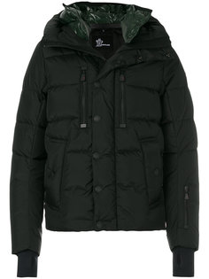 стеганое пальто с декорированным воротником Moncler Grenoble