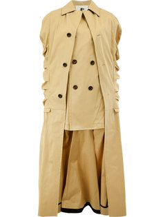 пальто асимметричного кроя с длинными рукавами Aganovich