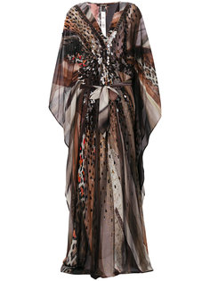 платье-халат с украшением Heart of Glass Roberto Cavalli