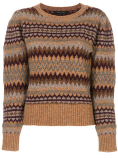fair isle puff sleeve sweater Marc Jacobs