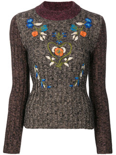 embroidered ribbed sweater Red Valentino