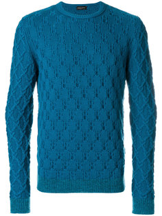 трикотажный свитер с вышивкой Roberto Collina
