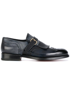 туфли-монки с потертым эффектом Santoni