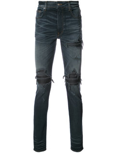 biker panelled distressed jeans Amiri