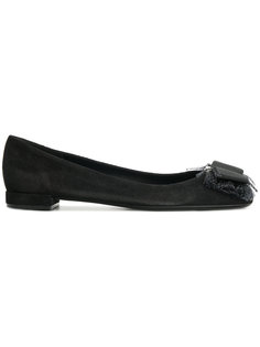 балетки с бантом с бахромой Salvatore Ferragamo