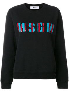 толстовка с нашивкой логотипа MSGM