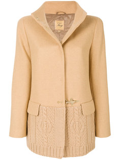 cable knit panelled jacket Fay