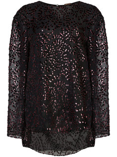 sheer patterned top Adam Lippes