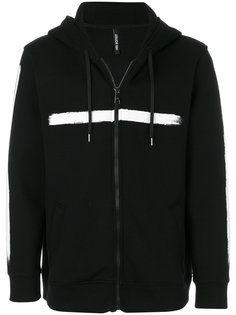 brush stroke zipped hoodie Neil Barrett