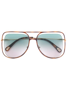 солнцезащитные очки с эффектом незакрепленных линз Chloé Eyewear