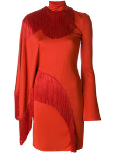 асимметричное платье с бахромой  Givenchy