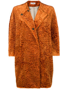 faux fur cocoon coat Alberto Biani