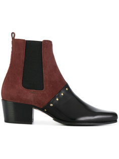 two tone studded ankle boots Balmain