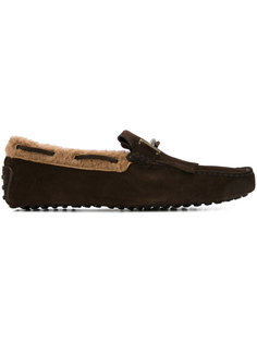 лоферы с отделкой из овчины Gommino  Tods Tod`S