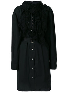 lace detail belted dress Sacai