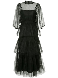 многослойное платье с оборками Red Valentino
