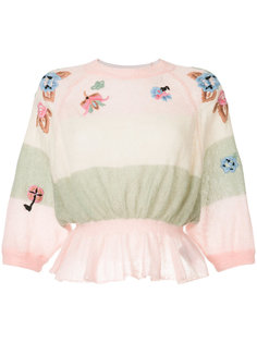 джемпер с цветочной вышивкой  Red Valentino