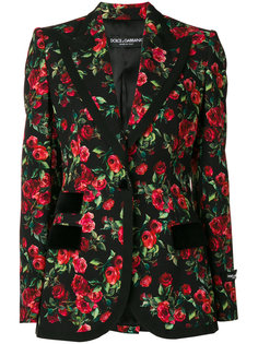 rose print blazer Dolce &amp; Gabbana