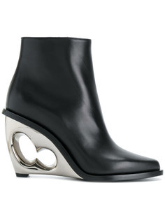 sculpted wedge boots Alexander McQueen