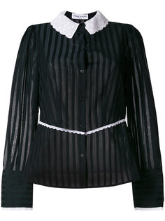 contrast collar striped blouse Sonia Rykiel